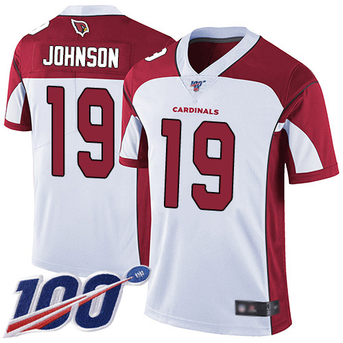 Arizona Cardinals Limited White Men KeeSean Johnson Road Jersey NFL Football 19 100th Season Vapor Untouchable